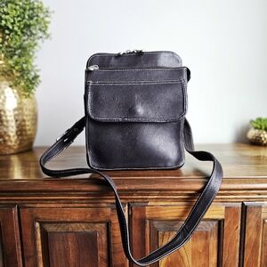 Le Donne Vaquetta Leather Crossbody Bag Organizer Brown Handcrafted